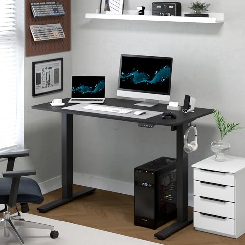 FLEXISPOT STANDING DESK WITH 48 X 24” ONE-PIECE DESKTOP FOR OFFICE - BLACK - Like New