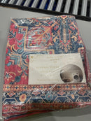 KATHY IRELAND FLANNEL PRINTED AREA RUG 4FT X 6FT, 100% POLESTER - VINTAGE RUBY - Like New