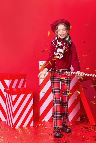 Arshiner Girls Print Flare Leggings Kids Elastic High Waisted Yoga Pants - Like New