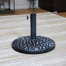 Sunnydaze 18-Inch Diameter Pebble Texture Resin Umbrella Base - Gray - Like New