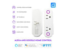 TOVA DUAL SMART WI-FI PLUG - WHITE - Like New