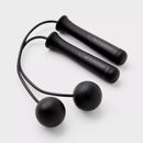 ALL IN MOTION 11.9" ROPELESS JUMP ROPE POLYPROPYLENE, TPR HANDLES - BLACK - Like New