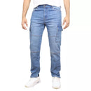 BLU ICE MEN'S STRETCH CARGO POCKET JEANS - SIZE: MEN 34X32 - MEDIUM-BLUE - Like New