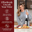 VIN FRESCO ELECTRIC WINE OPENER WITH BUILT-IN FOIL CUTTER - WHITE & ROSE GOLD - Like New
