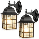 Brightever 2-Pack Dusk to Dawn Outdoor Wall Light Waterproof, 9033-A - BLACK - Like New
