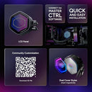 COOLER MASTER ATMOS II 360 PIXEL LED AIO CPU LIQUID COOLER 360MM RADIATOR BLACK - Brand New