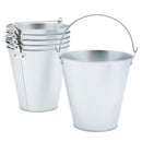 Juvale 6 Pack Large Galvanized Ice Buckets for Parties, 100 Fluid Ounce Capacity Like New