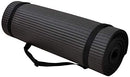 Fitvids 1/2" Extra Thick High Density Anti-Tear Exercise Yoga Mat - Black - Brand New