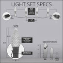WINTERGREEN LIGHTING C9 TWINKLE OPTICORE LED CHRISTMAS 50 LIGHTS - MULTICOLOR - Like New