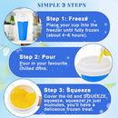 Slushie Cup, 2 Pack Slushy Maker Cup, Frozen Magic Squeeze Cups - Blue/Pink - Brand New