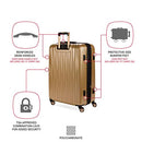SWISSGEAR 7272 ENERGIE EXPANDABLE HARDSIDE LUGGAGE SPINNER WHEELS SA7272 - GOLD - Like New