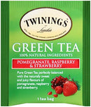 TWINING TEA GREEN POMEGRANATE RASPBERRY STRAWBERRY 20CT - Brand New