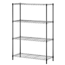 BESTOFFICE 4 TIER SHELVING UNIT NSF WIRE 14X36X54,BLACK - BLACK - Brand New