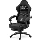 DOWINX GAMING CHAIR BREATHABLE FABRIC FABRIC WITH GEL PAD LS-66D57D-04 - BLACK - Like New