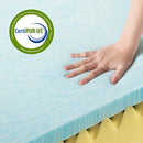 ZINUS 4" Swirl Gel Cooling Memory Foam Mattress Topper, King - Brand New