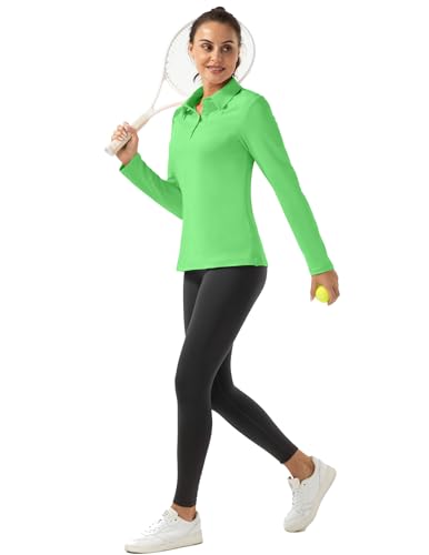 FKEEP LONG SLEEVE POLO SHIRT GOLF SPORT ATHLETIC - SIZE 2XL - NEON GREEN - Brand New