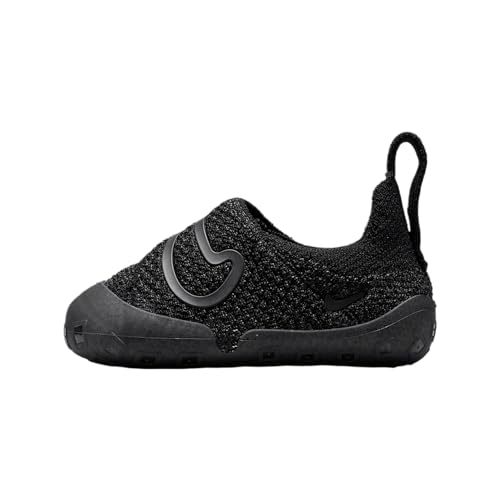 NIKE SWOOSH 1 BABY/TODDLER SHOES - SIZE: YOUTH 7C - BLACK - Like New