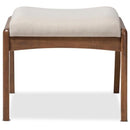 Baxton Studio Roxy Ottoman Light Beige - Like New