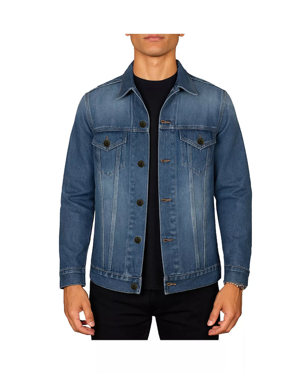 BLU ROCK MEN'S REGULAR-FIT CLASSIC DENIM JACKET - SIZE: MEDIUM - DARK WASH - Like New