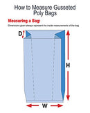 Aviditi 10" x 6" x 20" Gusseted Poly Bags, 1 Mil, Clear Open Top 1000/BX - Brand New