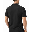JAMES TAILOR MEN'S SHORT SLEEVE KNIT BUTTON DOWN SHIRT - SIZE: MEN L - BLACK - Like New