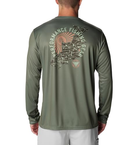COLUMBIA MEN'S TERMINAL TACKLE PFG TAR FINAL RISE LONG SLEEVE FM7638-TROPICAL - Brand New