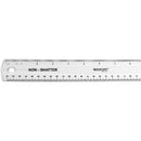 WESTCOTT ENGLISH AND METRIC SHATTERPROOF RULER, 12" - CLEAR - Brand New