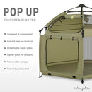 DREAM ON ME POP UP CHILDREN PLAYPEN FOR TODDLERS, MESH SIDES, TRAVEL BAG - GREEN - Like New