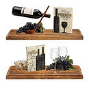 Mark One Home Goods Rustic Farmhouse 2 Tier Floating Shelf - Routed Edge - Brand New