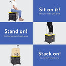 dbest Products Quik Cart Standard Collapsible Rolling Crate - Yellow Lid - Brand New