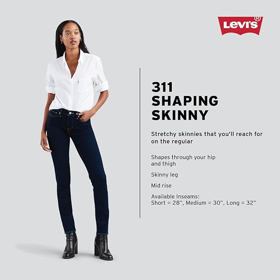 LEVI'S WOMEN'S 311 SHAPING SKINNY JEANS - STANDARD SIZE: 29X30 - DID IT MATTER - Brand New