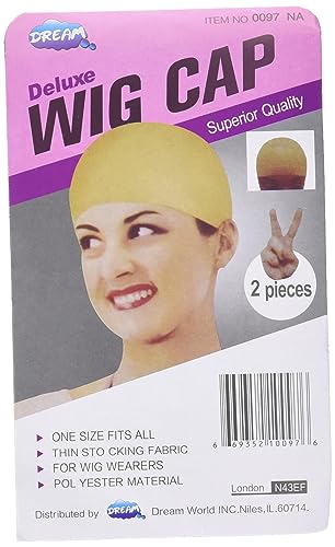 DREAMGIRL DREAM DELUXE WIG CAP (2 PIECE) ONE SIZE - BEIGE NUDE - Brand New