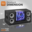 Pyramid 1000W Dual Bandpass Speaker System Car Audio Subwoofer BNPS102 - BLACK - Like New