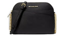 MICHAEL KORS JET SET TRAVEL MEDIUM LEATHER CROSS BODY HANDBAG BLACK/GOLD - Brand New