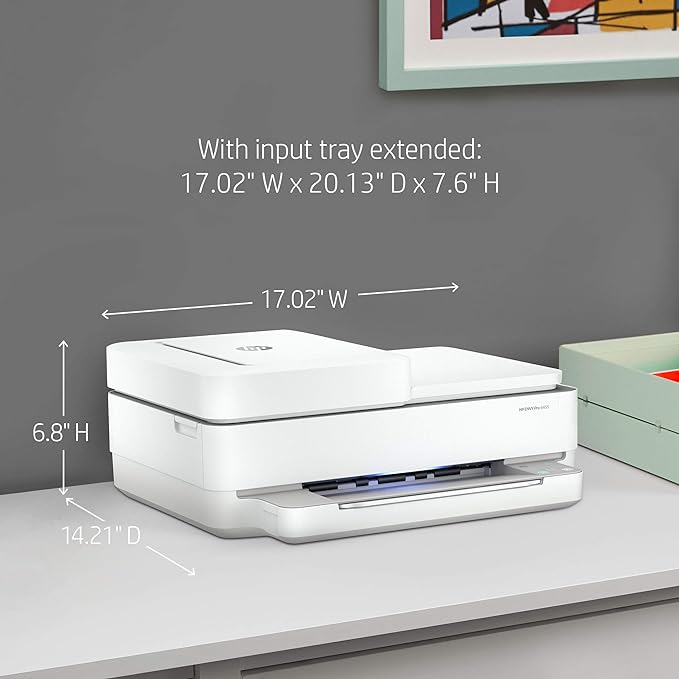 HP ENVY Pro 6455 Wireless All-in-One Printer Mobile Scan 5SE45A-B1F - White - Like New