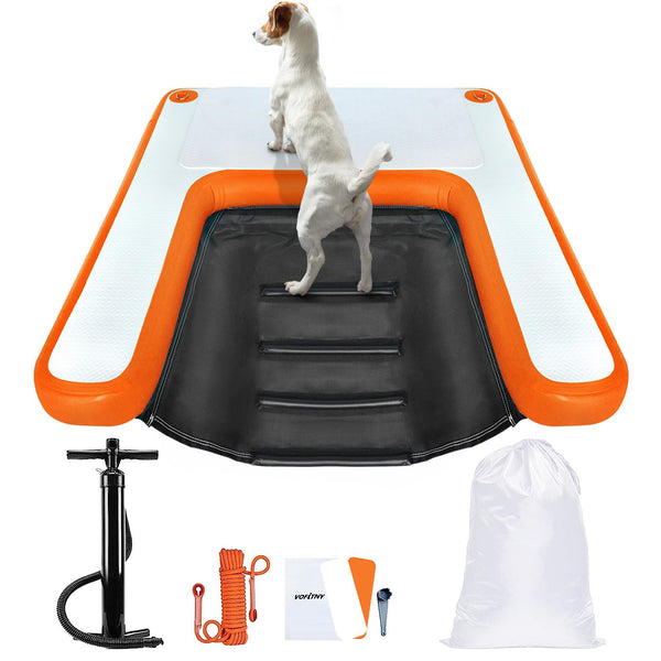 VOFITNY INFLATABLE DOG POOL RAMP FLOATING LADDER FOR DOGS - - Scratch & Dent