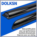 DOLKSN Outside Mount Window Visor Deflectors Rain Guards 94293 - Smoke Black - Like New