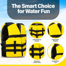 MW Watersports Youth Neoprene Nylon, USCG Approved Life Jacket for Kids - Yellow - Brand New
