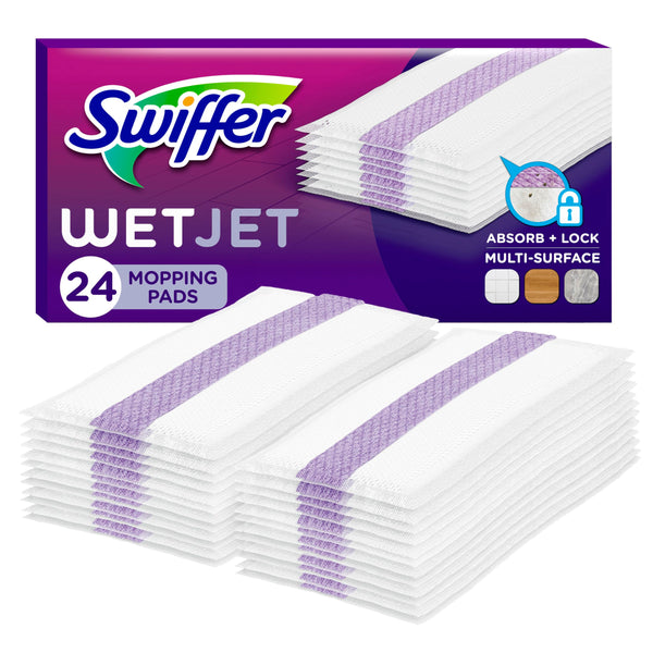 SWIFFER WETJET HARDWOOD FLOOR CLEANING SPRAY MOP PAD REFILL 24 COUNT - Brand New