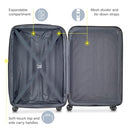 DELSEY PARIS Helium Aero Hardside Expandable Luggage Spinner Wheels Peony Pink - Brand New