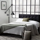 EDENBROOK HAWTHORNE FAUX LEATHER HEADBOARD - MODERN, KING/CAL KING, BLACK - Like New