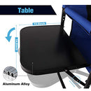 Heavy Duty Camping Directors Chair with Side Table Portable B07MX6LNHW - Black - Brand New