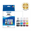 EPSON 502 BLACK MULTIPACK INK BOTTLES - CYAN MAGENTA YELLOW (T502120-BCS) - Brand New