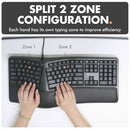 X9 PERFORMANCE WIRED ERGONOMIC KEYBOARD CUSHIONED WRIST REST - BLACK - Like New