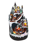 TOP TREASURES CHRISTMAS VILLAGE MOUNTAIN HOUSES WITH MOVING TRAIN - MULTI - Like New