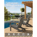 PXZEE FOLDING HDPE ADIRONDACK CHAIR OUTDOOR PATIO - GRAY - Like New