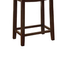 Linon Claridge Backless Counter Stool Blue Faux Leather Wood Frame Brown - Brand New