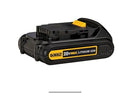 DEWALT 20V MAX 1.3A LITHIUM-ION BATTERY DCB207 - BLACK/YELLOW - Like New