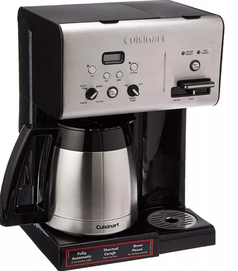 For Parts: Cuisinart CHW-14FR Coffee Plus 10-Cup Coffeemaker Hot Water PHYSICAL DAMAGE