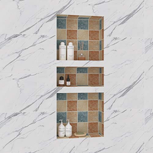 C CO-CHRIS Shower Niche Recessed Shower Shelves 16" x 40" ABS Plastic - BLACK - Like New